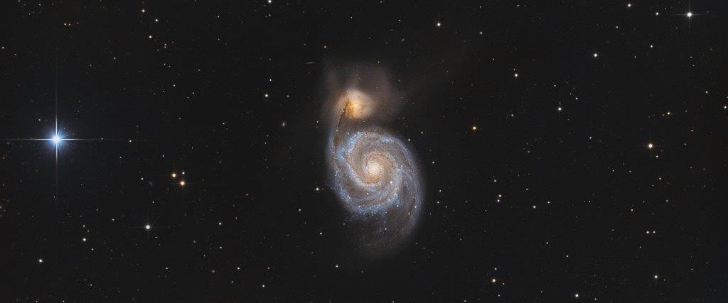 Whirlpool-Galaxie M51. Bildautor: Simon Schmid Whirlpool-Galaxie M51. Bildautor: Simon Schmid